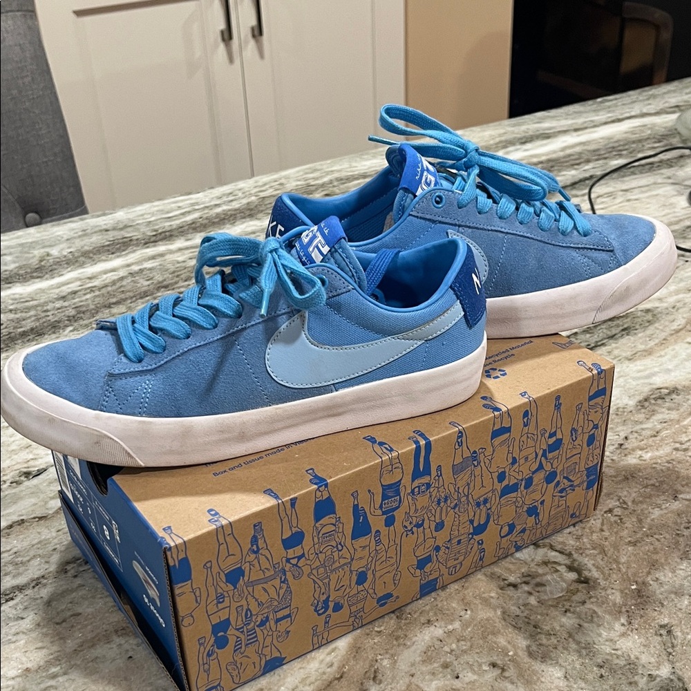Nike Light Blue suede low top Sneakers - Grant Taylor